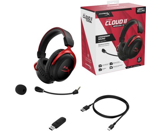 Наушники-гарнитура игровые HyperX HHSC2X-BA-RD/G Cloud II Wireless