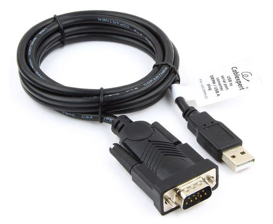 Конвертер USB->SERIAL Cablexpert  UAS-DB9M-02 AM/DB9M, 1,5 м, WinXP-Win8, черный, пакет
