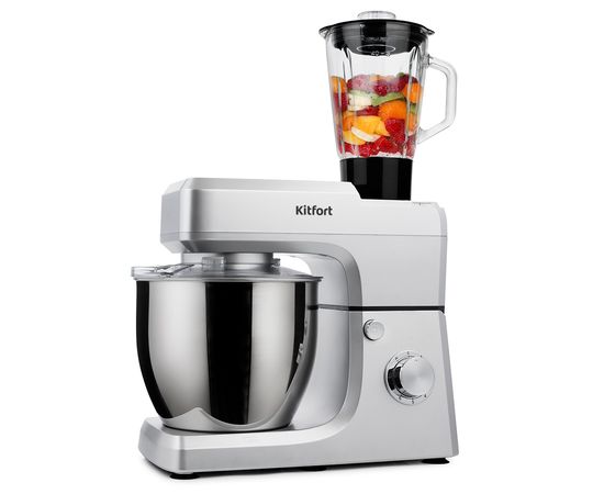 Планетарный миксер Kitfort КТ-1339-1 серебристый