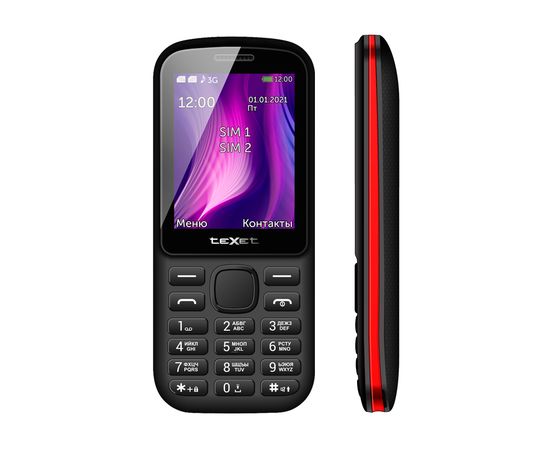 Мобильный телефон Texet TM-221 черно-красный