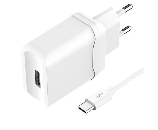 Зарядное устройство сетевое Olmio Smart IC + Type-C белый
