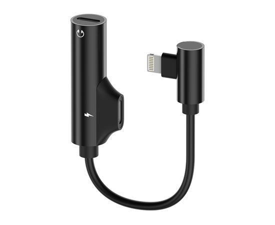 Адаптер аудио Olmio Dual Lightning черный