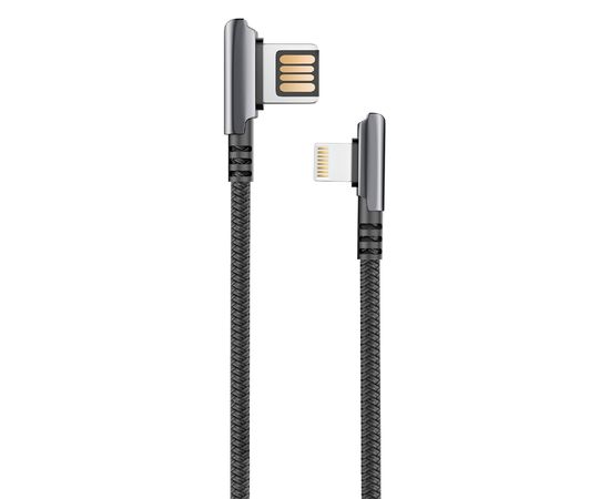 Кабель Olmio Handy угловой lightning черный