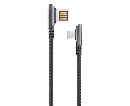 Кабель Olmio Handy угловой microUSB черный
