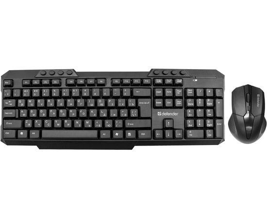 Комплект беспроводной клавиатура+мышь Defender Jakarta C-805 RU черный