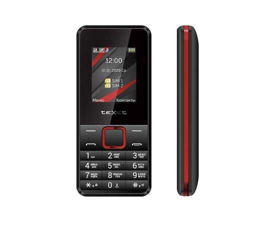 Мобильный телефон Texet TM-207 черный-красный