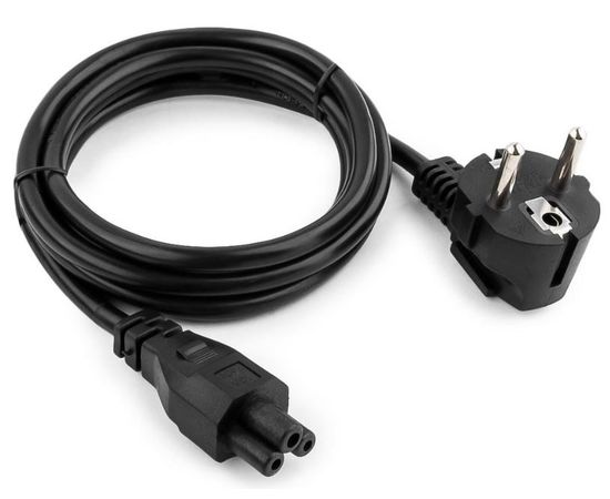 Кабель питания для ноутбуков Cablexpert PC-186-ML12-3M, 3м, Schuko- C5, 10А, пакет, черный