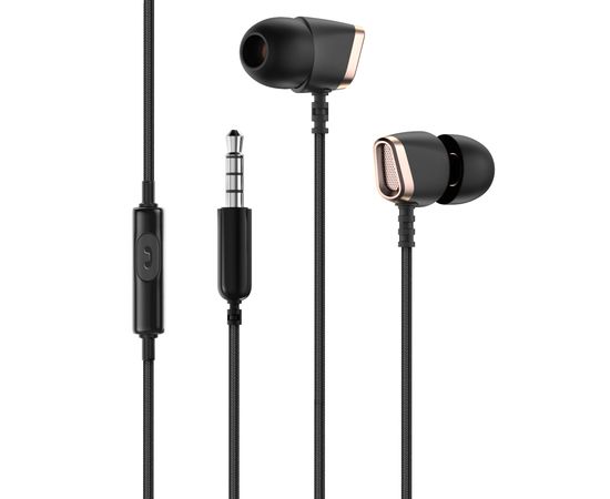 Наушники-вкладыши проводные Olmio "Flame", черный