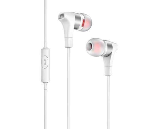 Наушники-вкладыши проводные Olmio "Turbo", белый