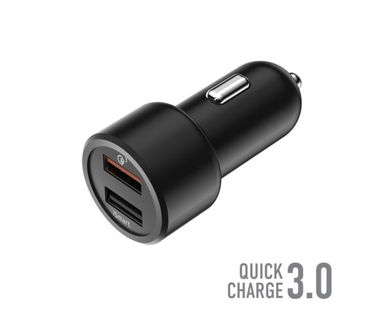 Зарядное устройство автомобильное Olmio АЗУ 30W черный