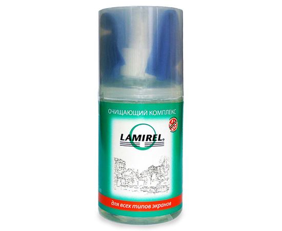 Антибактериальный очищающий комплекс Lamirel для экранов 200 мл. с салфеткой из микрофибры