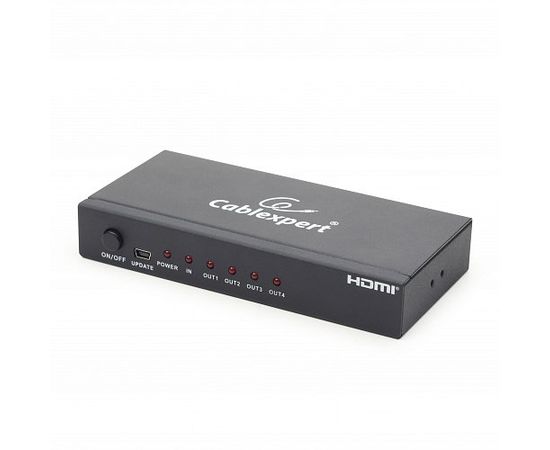 Разветвитель HDMI Cablexpert DSP-4PH4-02, HD19F/4x19F, 1 компьютер => 4 монитора, Full-HD, 3D, 1.4v,