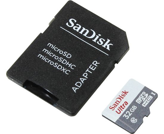 Карта памяти MicroSD 32GB Class 10 U1 SanDisk SDSQUNB-032G-GN3MA