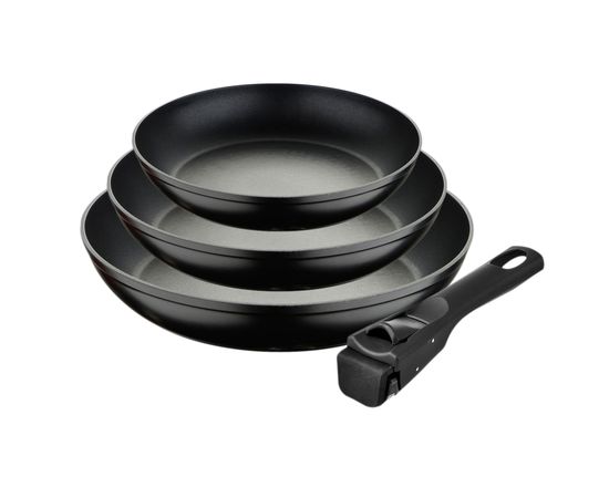 Набор посуды 3 предмета Bergner Click&Cook Black BG BG-35470-BK (18+20+24cm)