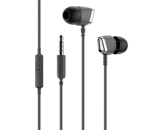 Наушники-вкладыши проводные Olmio "Flame", серый