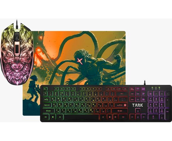 Комплект игровой Defender Tark C-779 RU, мышь+клавиатура+ковер
