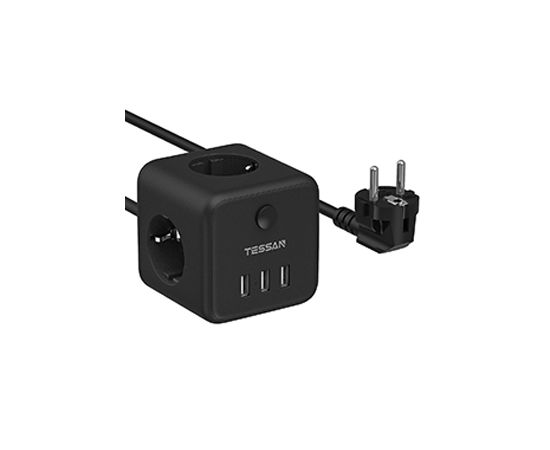 Сетевой фильтр Tessan TS-301 черный