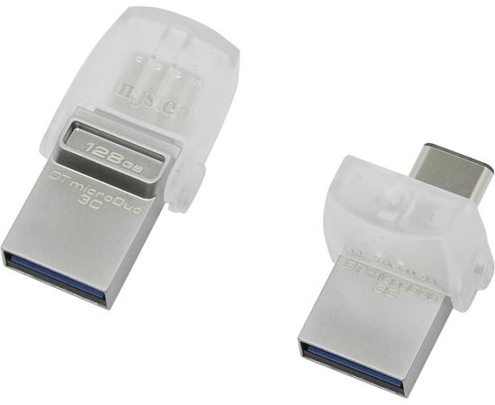 USB Флеш 128GB 3.0 Kingston OTG DTDUO3C/128GB металл