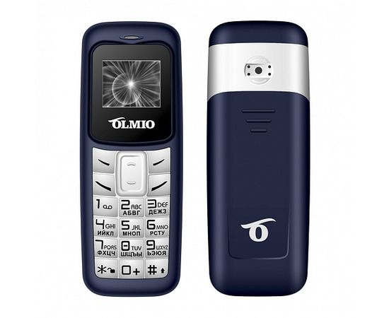Мобильный телефон-гарнитура Olmio A02, сине-белый