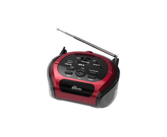 Магнитола Ritmix RBB-100BT красный