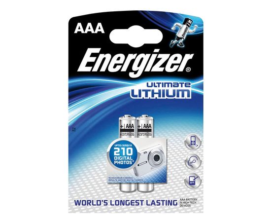 Элемент питания FR03 AAA Energizer Lithium 2 штуки в блистере