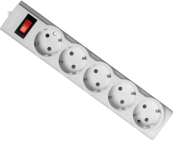 Сетевой фильтр Defender PowerS 30 3,0 м, 5 розеток, белый
