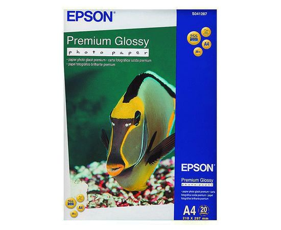 Фотобумага A4 Epson C13S041287 20 Л. 255 Г/М2 Premium Glossy