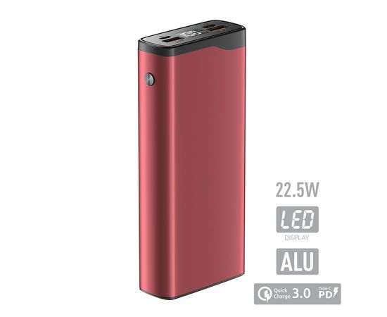 Зарядное устройство Power bank Olmio QL-20, 20000mAh, красный