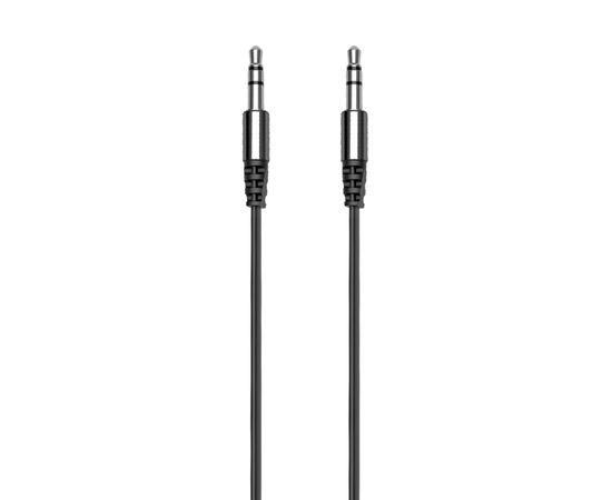 Аудиокабель AUX 3.5(m)-3.5(m), 1.2м, черный, Olmio