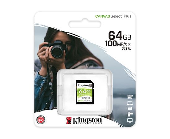 Карта памяти SD 64GB Class 10 U1 Kingston SDS2/64GB