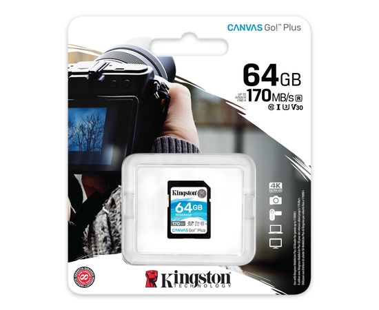 Карта памяти SD 64GB Class 10 U3 Kingston SDG3/64GB