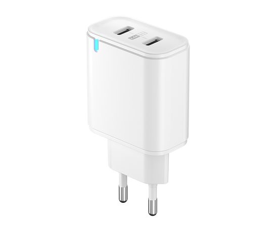 Зарядное устройство сетевое Olmio USBx2 Smart IC 2.4A белый