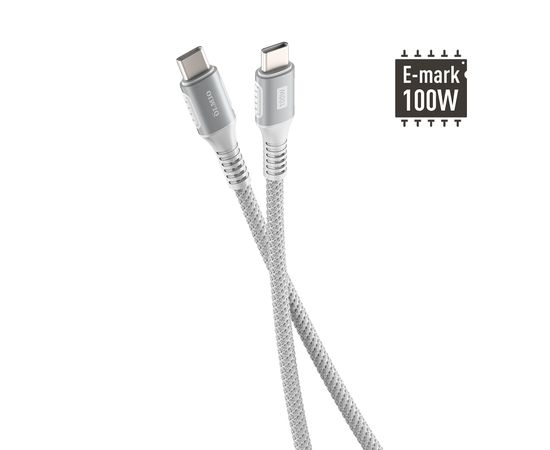 Кабель Olmio PD100 Type-C - Type-C  1.2, 5А белый