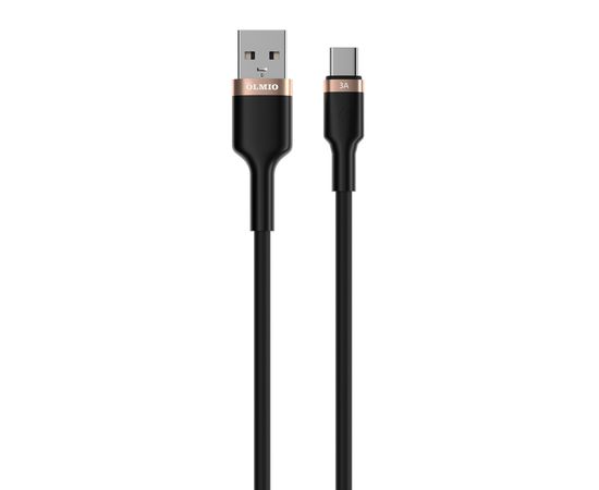 Кабель Olmio Rapid USB 2.0 - Type-C  1.2, 3A, черный