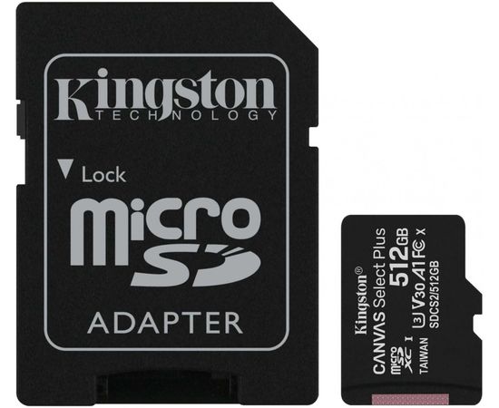 Карта памяти MicroSD 512GB Class 10 UHS-I Kingston SDCS2/512GB