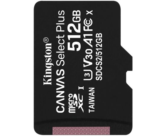 Карта памяти MicroSD 512GB Class 10 UHS-I Kingston SDCS2/512GBSP