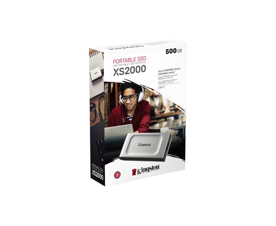 Жесткий диск SSD внешний 500GB Kingston SXS2000/500G серый