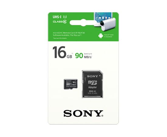 Карта памяти MicroSD 16GB Class 10 U1 Sony SR16UY3AT