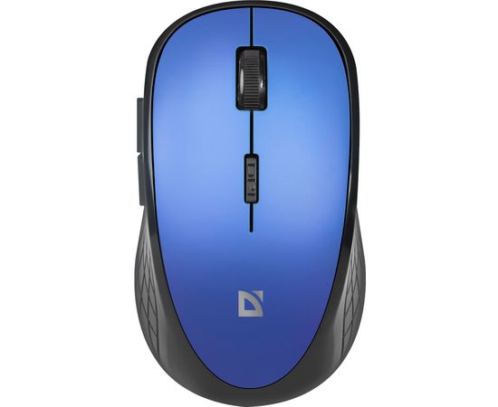 Мышь беспроводная Defender Aero MM-755 6D бесшумная черный-синий