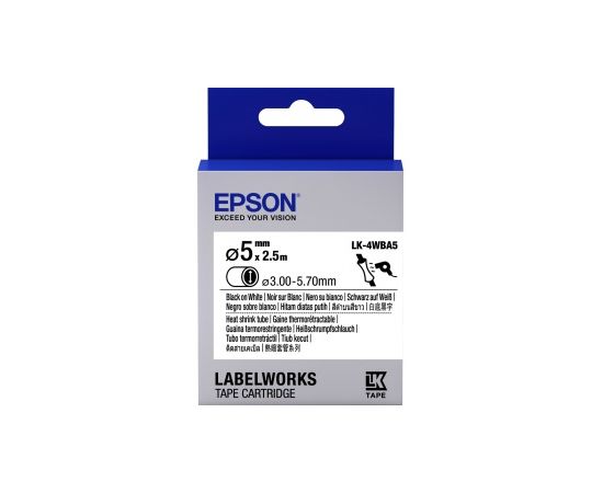 Лента Epson C53S654904 Tape - LK4WBA5 HST Blk/Wht d5/2,5