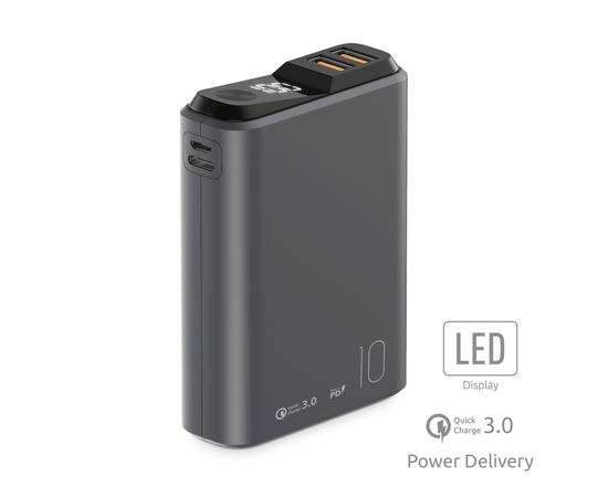Зарядное устройство Power bank Olmio QS-10, 10000mAh черный