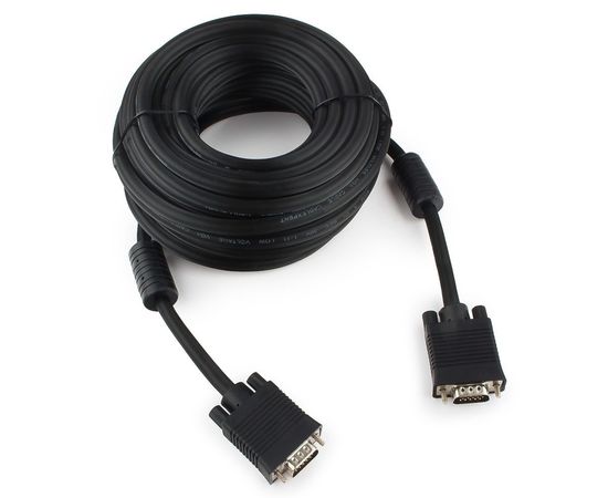 Кабель VGA Premium Cablexpert CC-PPVGA-10, 15M/15M, 3.0м, двойной экран, феррит.кольца, пакет