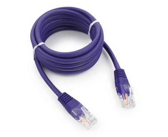 Патч-корд UTP Cablexpert PP12-2M/V кат.5e, 2м, литой, многожильный (фиолетовый)