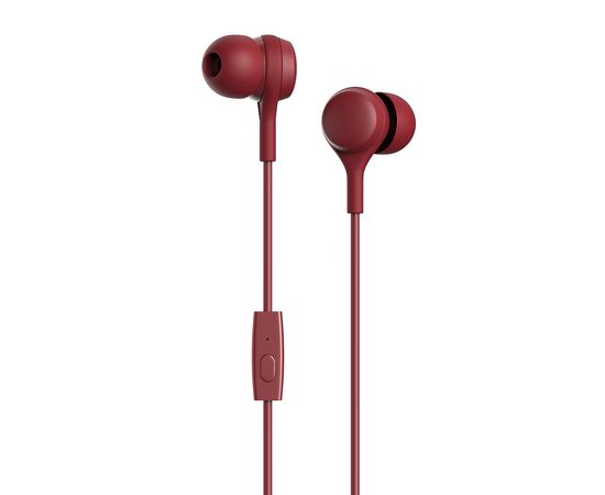 Наушники-вкладыши проводные Olmio Budz красный