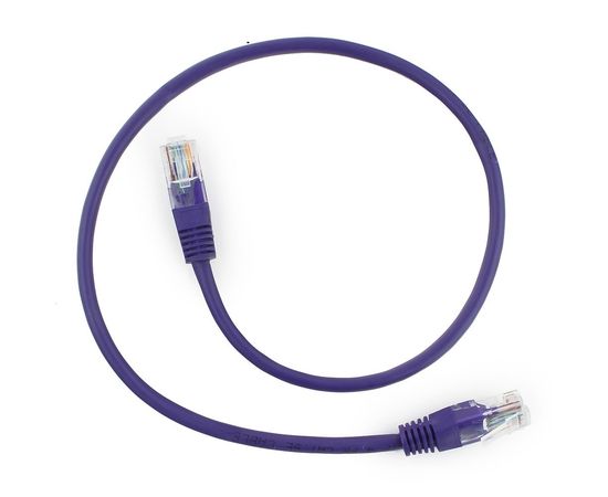 Патч-корд UTP Cablexpert PP12-0.5M/V кат.5e, 0.5м, литой, многожильный (фиолетовый)