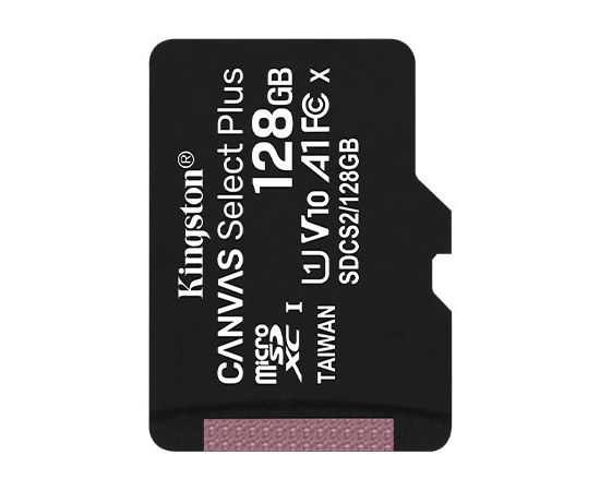 Карта памяти MicroSD 128GB Class 10 UHS-I A1 C10  Kingston SDCS2/128GBSP
