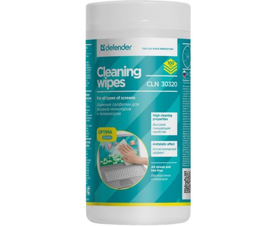 Чистящее салфетки Defender CLN 30320 Optima 100 шт