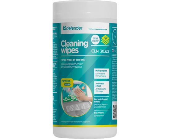 Чистящее салфетки Defender CLN 30322 Optima 100 шт