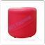 Пуфик размер 40*40 кожаный цвет  красный  круглый