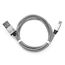 Кабель USB 2.0 Cablexpert CC-mUSB2sr1m, USB-MicroUSB, 1м, нейлоновая оплетка, алюм разъемы, серебри